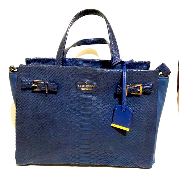 kate spade Handbags - Kate Spade Croc. Embossed Leather Satchel Handbag